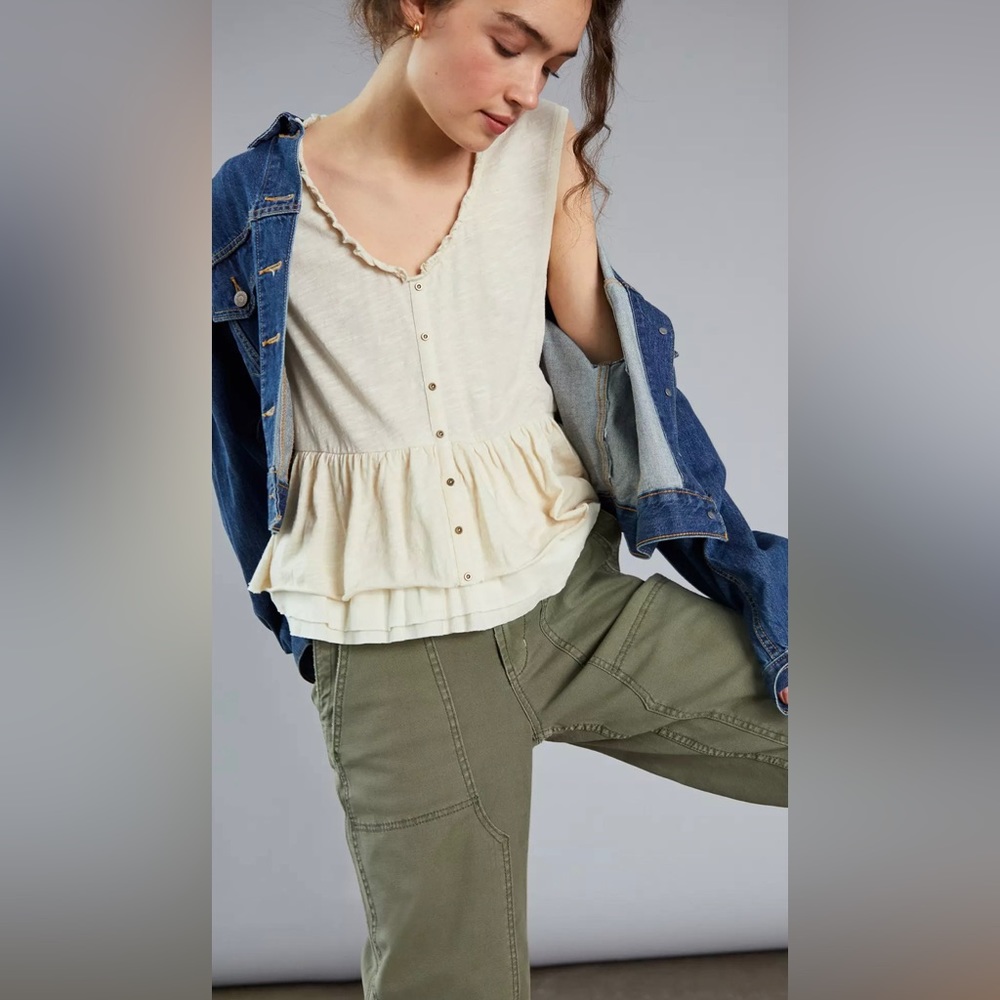 Anthropologie Pilcro Chrissy Babydoll Top
